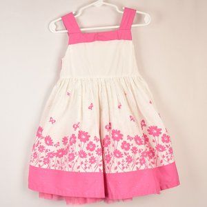 The Children's Place Pink and White Floral Tulle Princess Dress Size 24 Months